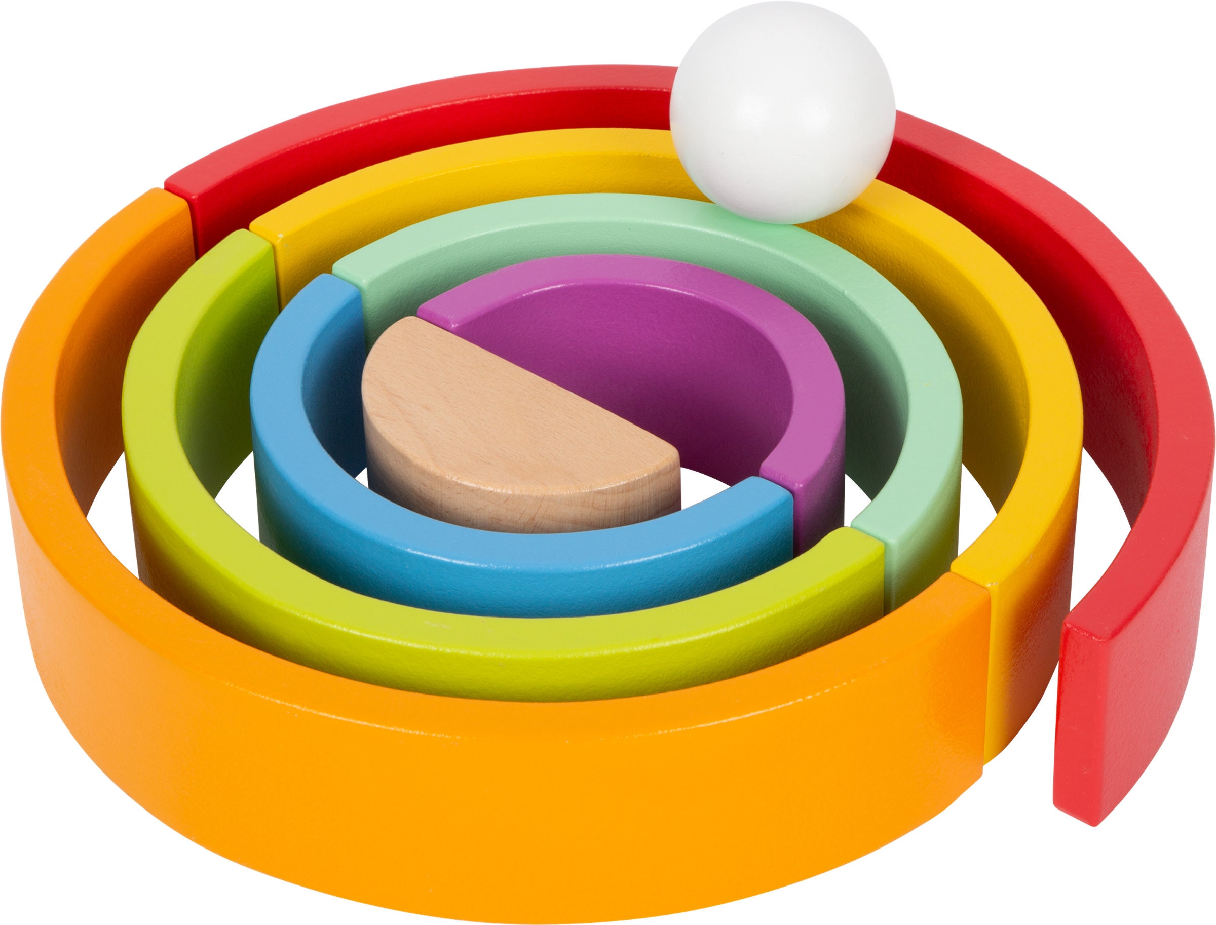 Dynamic Stacking Wooden Rainbow Toy With Vibrant Colours Etsy UK