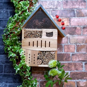 Natural Insect Hotel, Wooden Bug & Bee House, unique Christmas gift, large bug hotel and house, housewarming gift, 5 star reviews