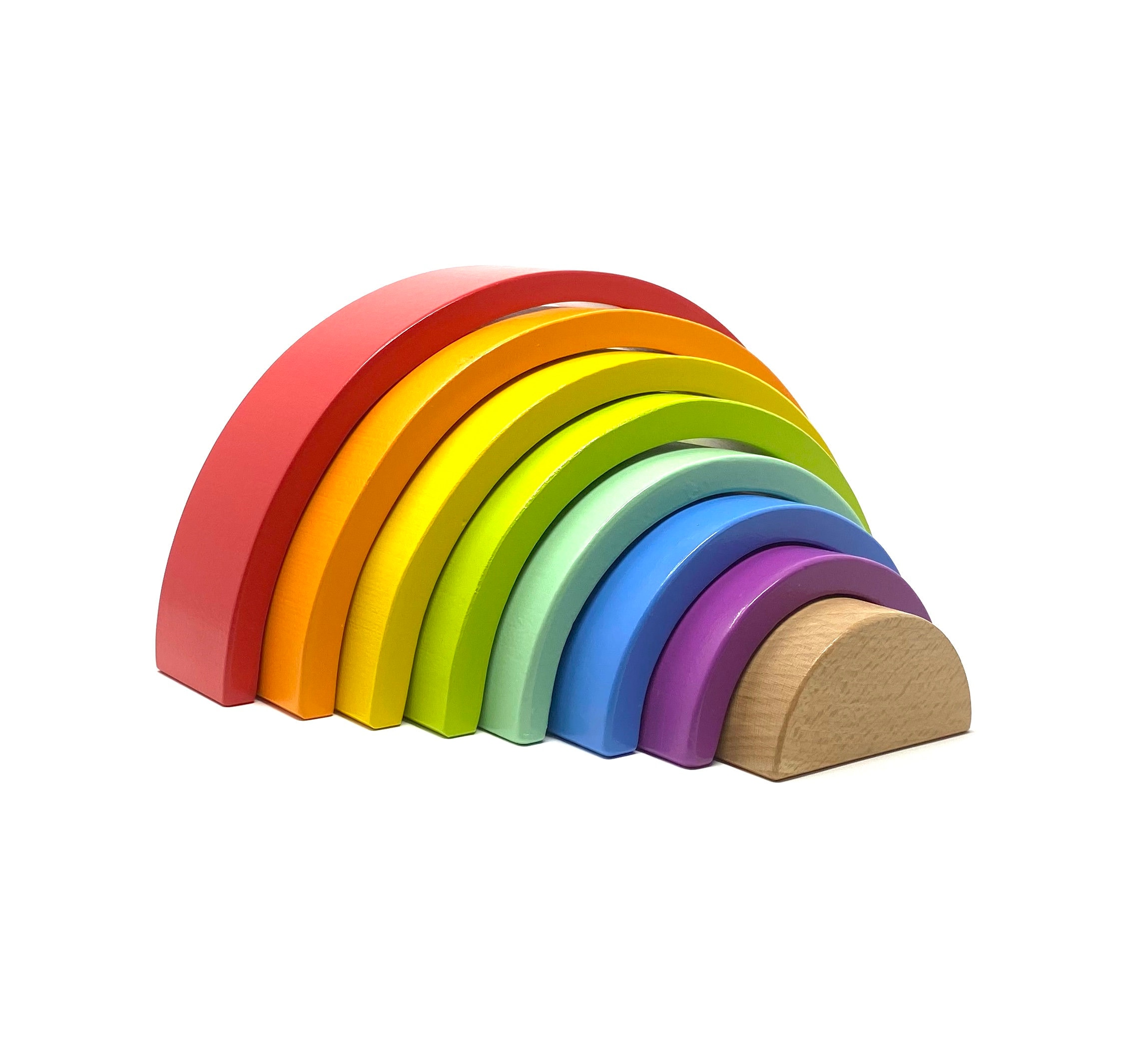 Dynamic Stacking Wooden Rainbow Toy with vibrant colours Etsy