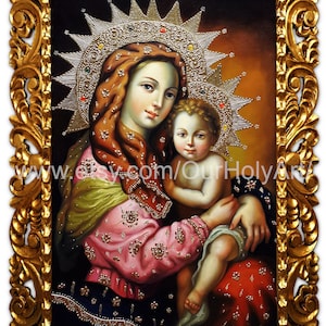 Madonna and Child - Madonna with Child - Madonna - Infant Jesus - Virgin Mary - Original oil painting - Holy Art - Hand painted - Holy icon