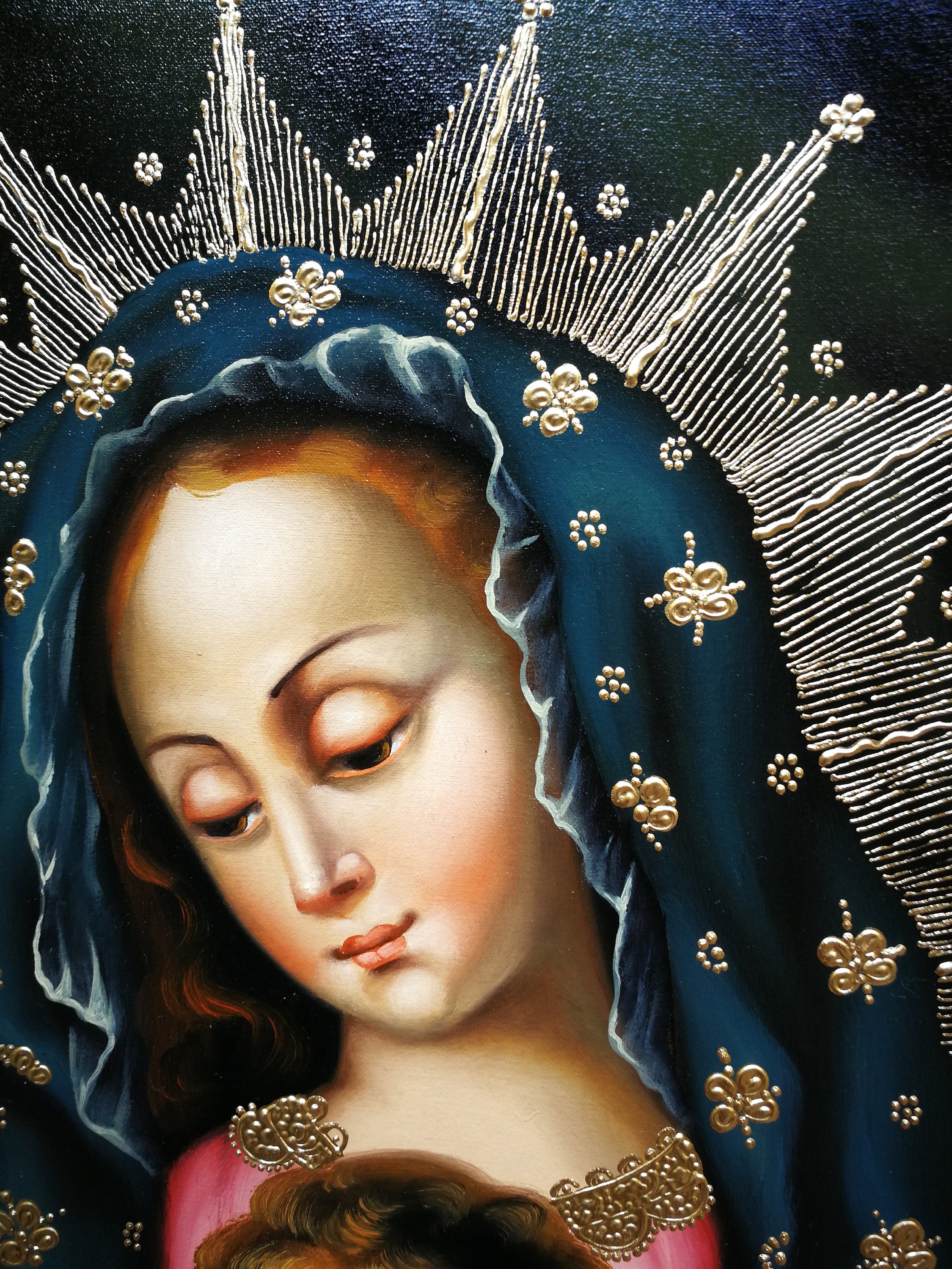 Madonna and Child Virgin Mary painting Cuzco painting Etsy