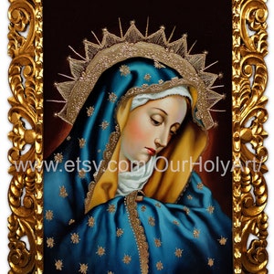 Our Lady of Sorrows - The Dolorosa - Virgin of Sorrows - Seven Sorrows - Mater Dolorosa - Oil Painting - Hand painted - Holy art - Holy icon
