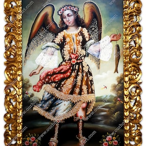Saint Raphael - Archangel Raphael - St Raphael angel - Oil painting - Hand painted - Religious painting - Holy art - Sacred icon