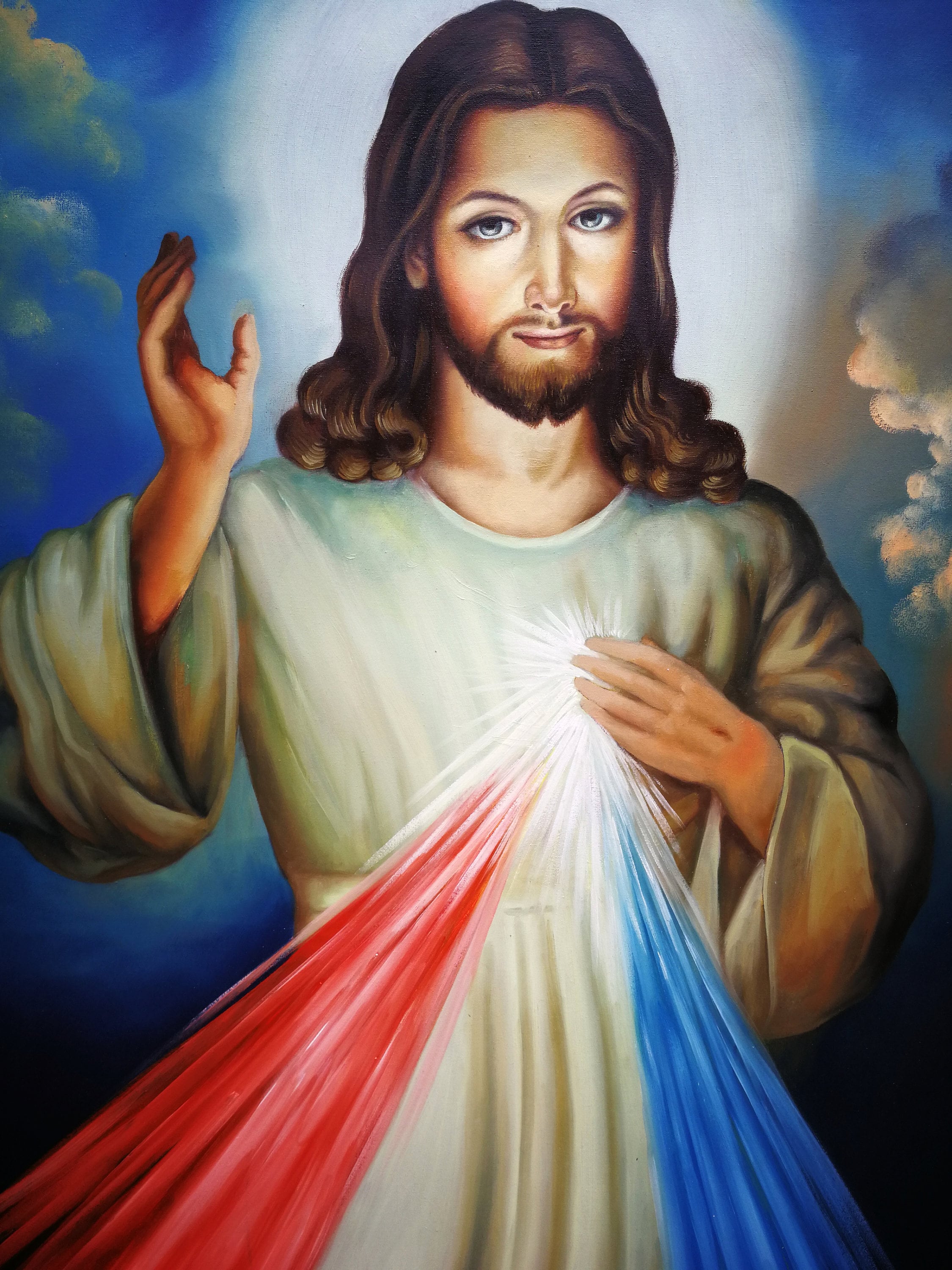 Divine Mercy Jesus Christ Religious Painting Christian Etsy