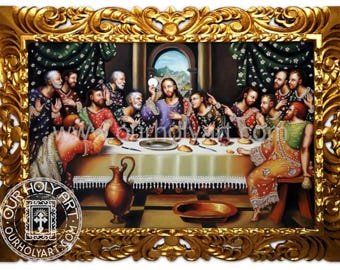 The Last Supper, The Lord's Supper, Jesus painting, Christ painting, Oil painting, Hand-painted, Handmade wall art, Baroque Art, Holy icon