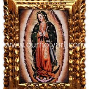 Our Lady of Gudalupe, Virgin of Guadalupe, Religious art, religious icon, Wall art, Religious wall art, Handmade gift, Christmas gift, Gift