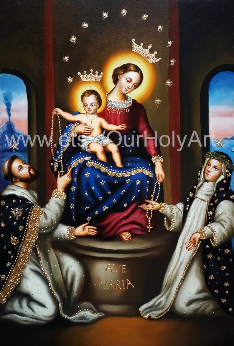 Our Lady of the Rosary - Virgin of the Rosary - Virgin Mary - Virgin ...