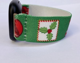 Fitbit Versa 3/4 /2/1 Fitbit Sense-horlogeband Elastische band Fitbit Versa 4 Fitbit Sense 2-band kerstband
