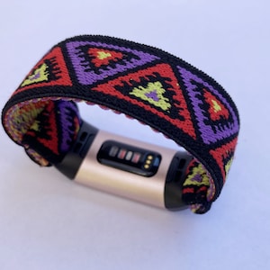 Elastic Fitbit charge 6 / 5 / 4 /3 / 2 bands charge 6 Handmade Customized Boho hippie style  Elastic Watch Band New Pattern