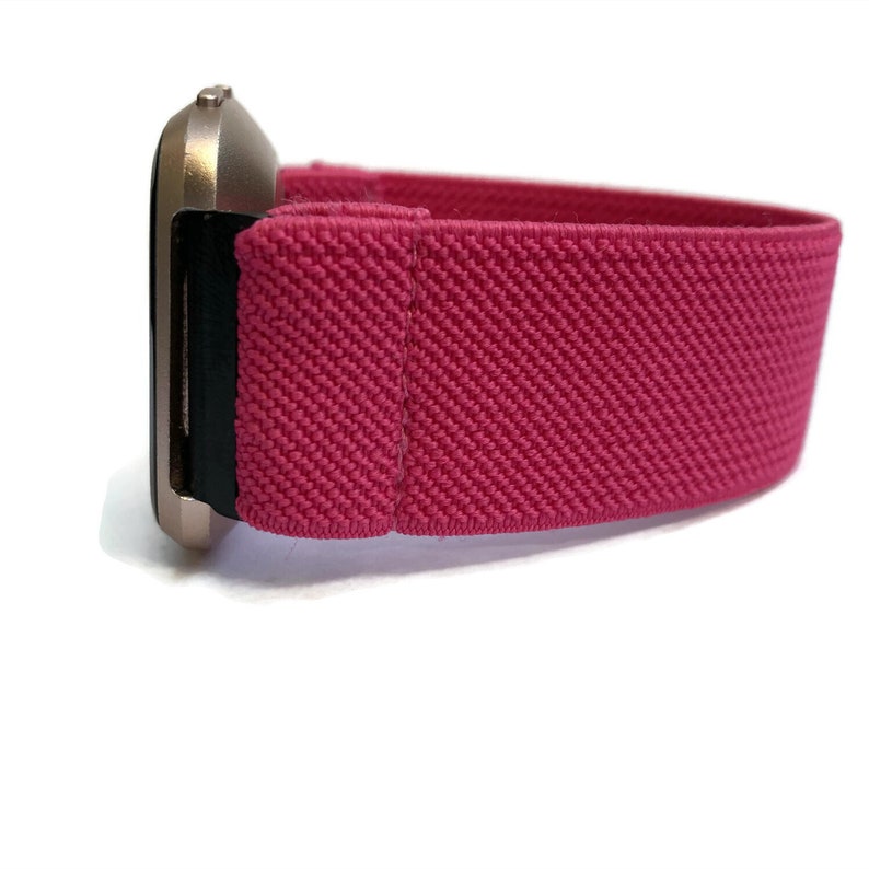Fitbit Versa 4/3/2 /1 and Fitbit Lite bands Elastic Fitbit sense Stretch Fitbit Versa Watch Bands Rose Red image 1