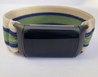 Elastic Fitbit charge 6/ 5 bands charge 6 Handmade Customized Boho hippie style New Pattern Elastic watch band