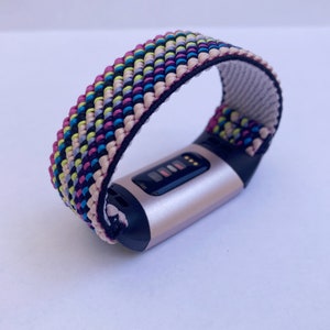 Fitbit charge 6 / 5 / 4 /3 / 2 and Charge 5 Elastic watch bands charge 6 Handmade Customized Boho hippie style New Pattern