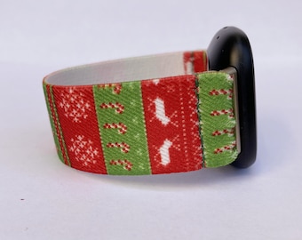 Fitbit Versa 3/4/2/1 Fitbit Sense-horlogeband Elastische band Fitbit Versa 4 Fitbit Sense 2-band kerstband