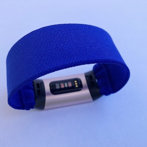 Fitbit charge6 / 5 / 4 /3 / 2 bands charge 6 Handmade Customized Boho hippie style New Pattern blue Elastic watch band