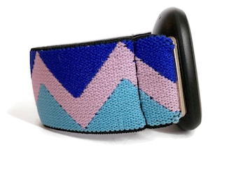 Fitbit Versa 4/ 3 /  2/1 Fitbit Sense watch band Elastic watch band for Fitbit Versa 4 and Fitbit Sense 2 blue pink