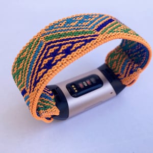 Fitbit charge6 / 5 / 4 /3 / 2 bands  Handmade Customized Boho hippie style New Pattern Elastic watch band