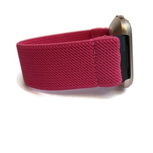 Fitbit Versa 4/3/2 /1 and Fitbit Lite bands Elastic Fitbit sense Stretch Fitbit Versa Watch Bands Rose Red image 2