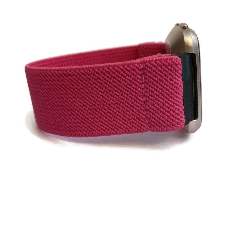 Fitbit Versa 4/3/2 /1 and Fitbit Lite bands Elastic Fitbit sense Stretch Fitbit Versa Watch Bands Rose Red image 2