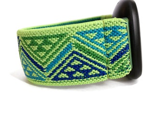 Fitbit Versa 4/3 /2/1  Fitbit Sense watch band Elastic band Fitbit Versa 4 and Fitbit Sense 2 green handmade watch bands