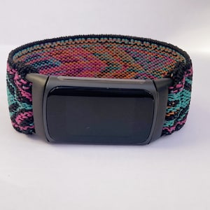 Elastic Fitbit charge 6 and charge 5 bands Handmade Customized Boho hippie style New Pattern