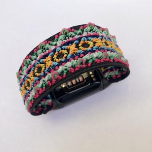 Elastic Fitbit charge 6 bands charge 5 /6 Handmade Customized Boho hippie style New Pattern elastic band