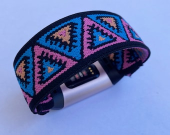 Elastic Fitbit charge 6  /2 / 3 / 4 /5 bands charge 6 Handmade Customized Boho hippie style  Elastic Watch Band New Pattern