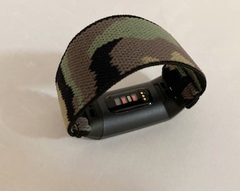 Elastic Fitbit charge 6 / 5 / 4 /3 / 2 and charge 6 elastic watch bands fits charge 2,3,4  Handmade Customized Boho hippie style camo