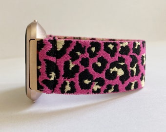 Fitbit Versa 3/4 / 2 / 1 Fitbit sense elastic band Fitbit Lite -  Boho hippie pink Leopard Print Cheetah