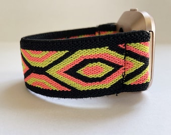 Fitbit Versa 4/3/2/1 klockarmband för Fitbit Versa 1/2 och Lite - Boho hippie-stil gulsvart