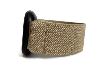 Correa elástica para Fitbit Versa 3/4/2/1 Correa para Fitbit Sense Correa elástica para Fitbit Versa 4 y Fitbit Sense 2 marrón