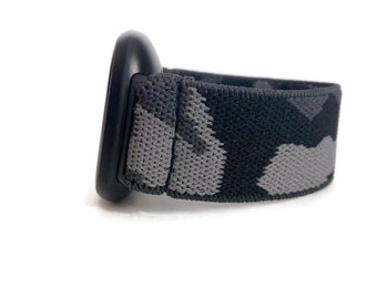 Fitbit Versa 3 / 4 /2 /1 elastic band for Fitbit Sense watch band Elastic band  Fitbit Versa 4 Fitbit sense 2 band gray camo