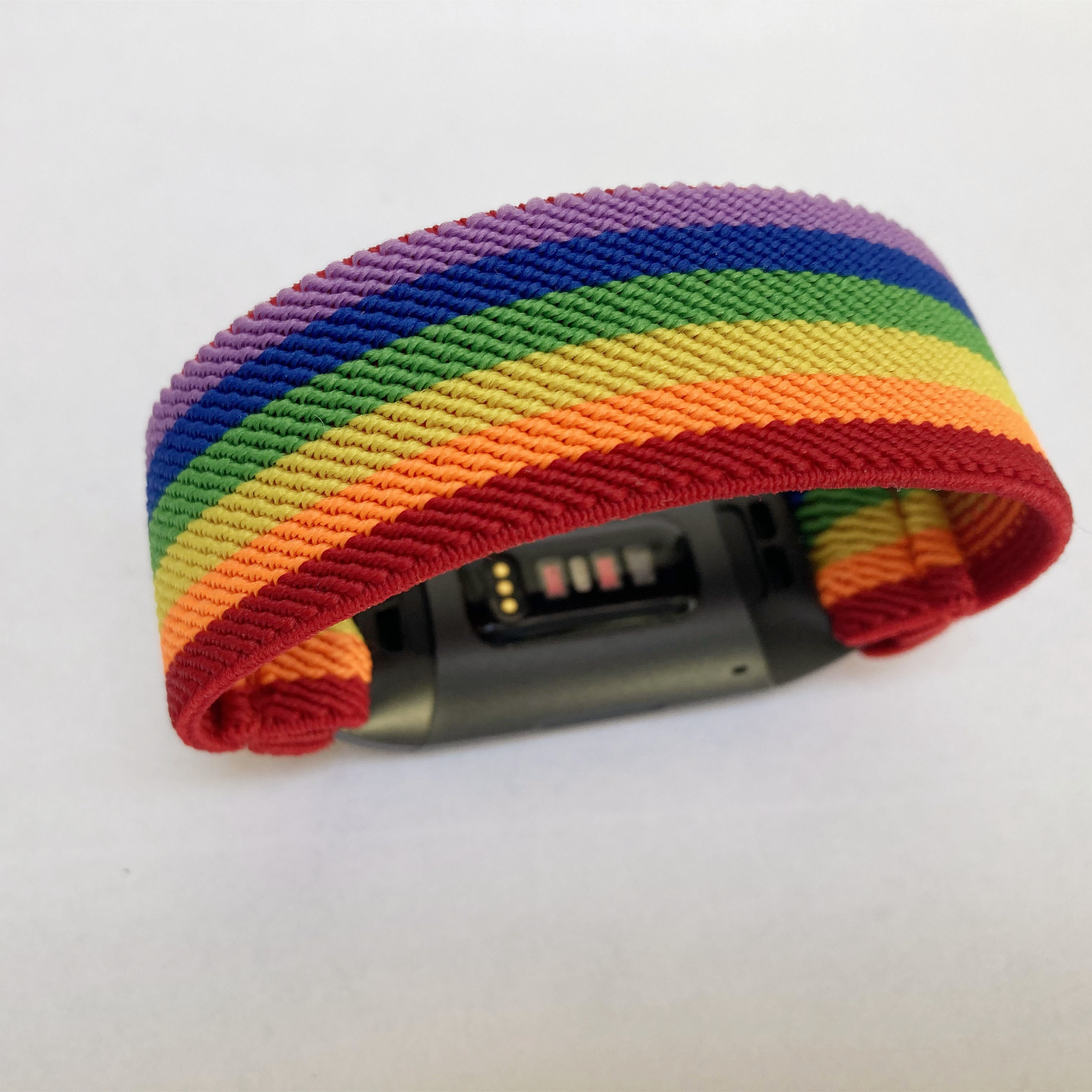 Rainbow fitbit online strap