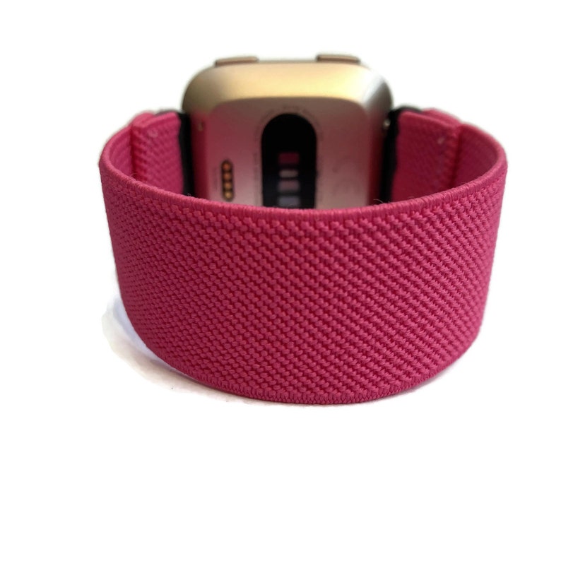 Fitbit Versa 4/3/2 /1 and Fitbit Lite bands Elastic Fitbit sense Stretch Fitbit Versa Watch Bands Rose Red image 4