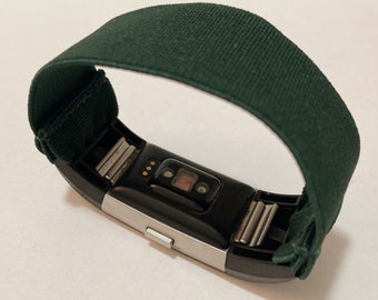 Elastic Fitbit Charge 6 / Charge 2/3/ 4 / 5 Watch band charge 6 iWatch band New style Handmade Customized green