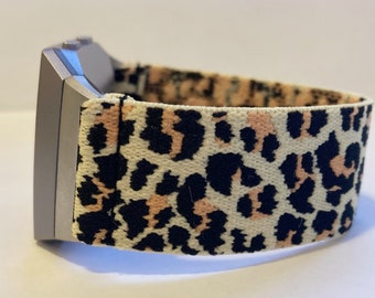 Elastic watch band for Fitbit Ionic Watch band Boho Hippie leopard iwatch band handmade