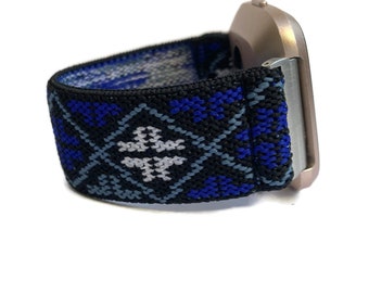 Fitbit Versa 4/3/2/1 fitbit sense and Fitbit Lite bands Elastic Stretch Fitbit Versa  Watch Band blue