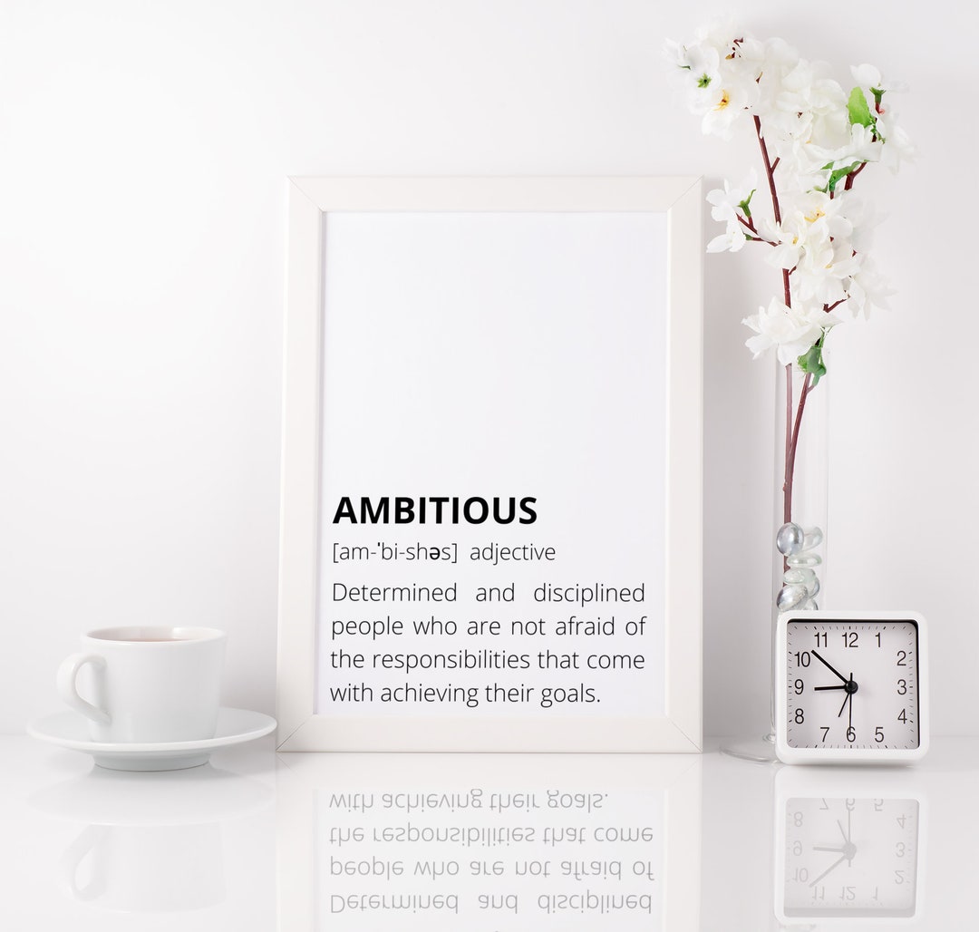Ambitious Definition Décoration murale imprimable numérique Etsy France