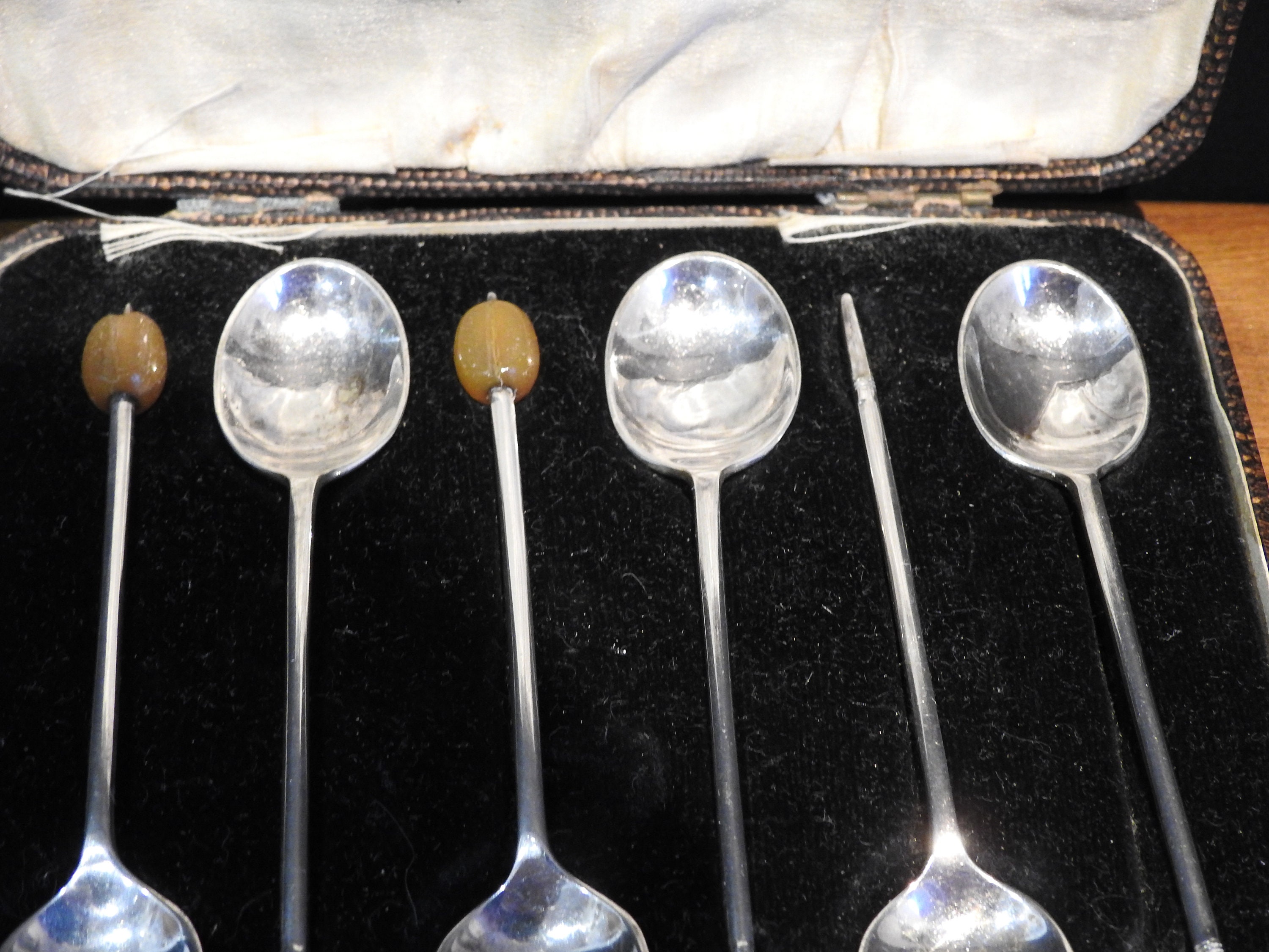 Boxed Vintage Epns Coffee Bean Spoons Etsy UK