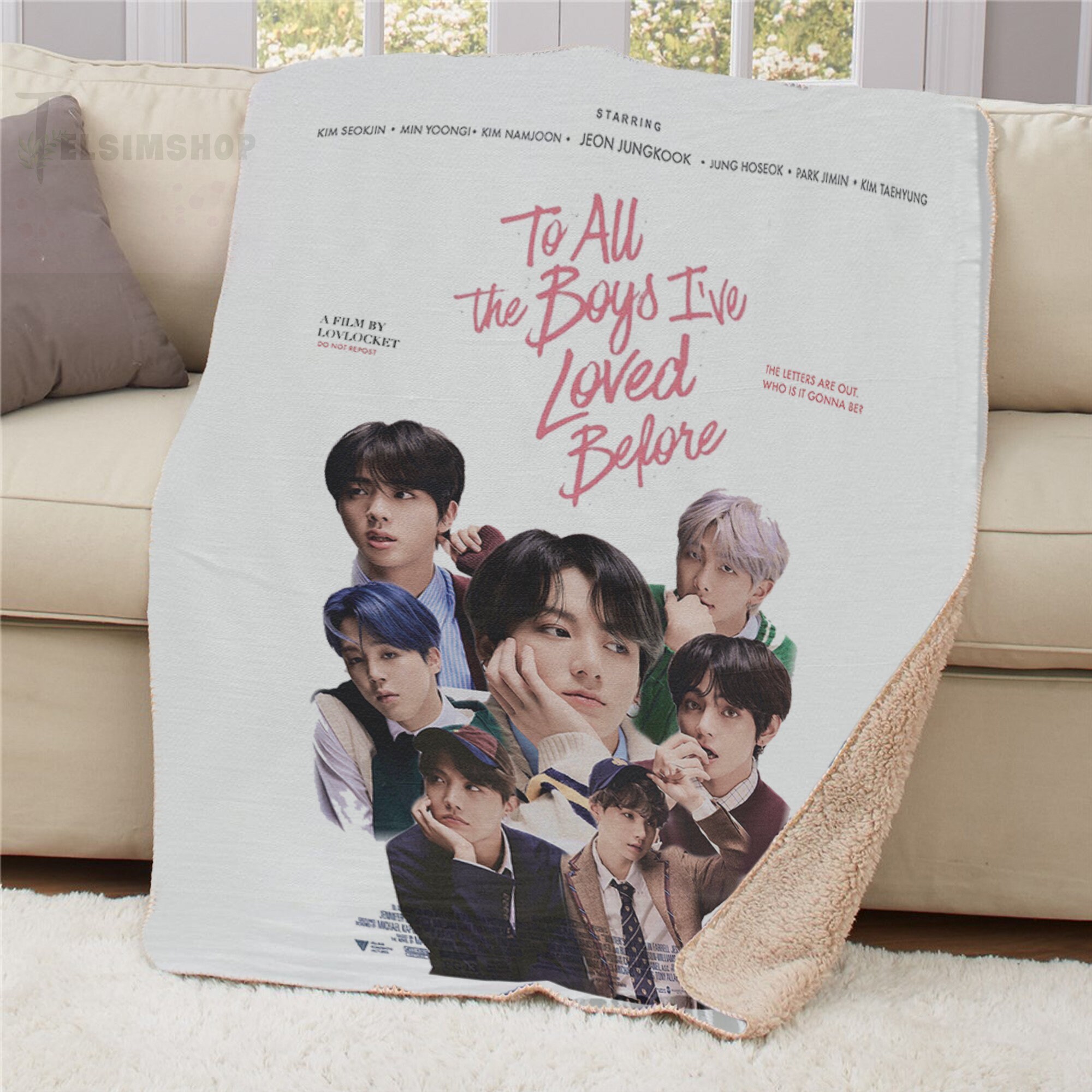 BTS KPop Blanket BTS Jungkook Blanket OT7 BTS Throw Etsy