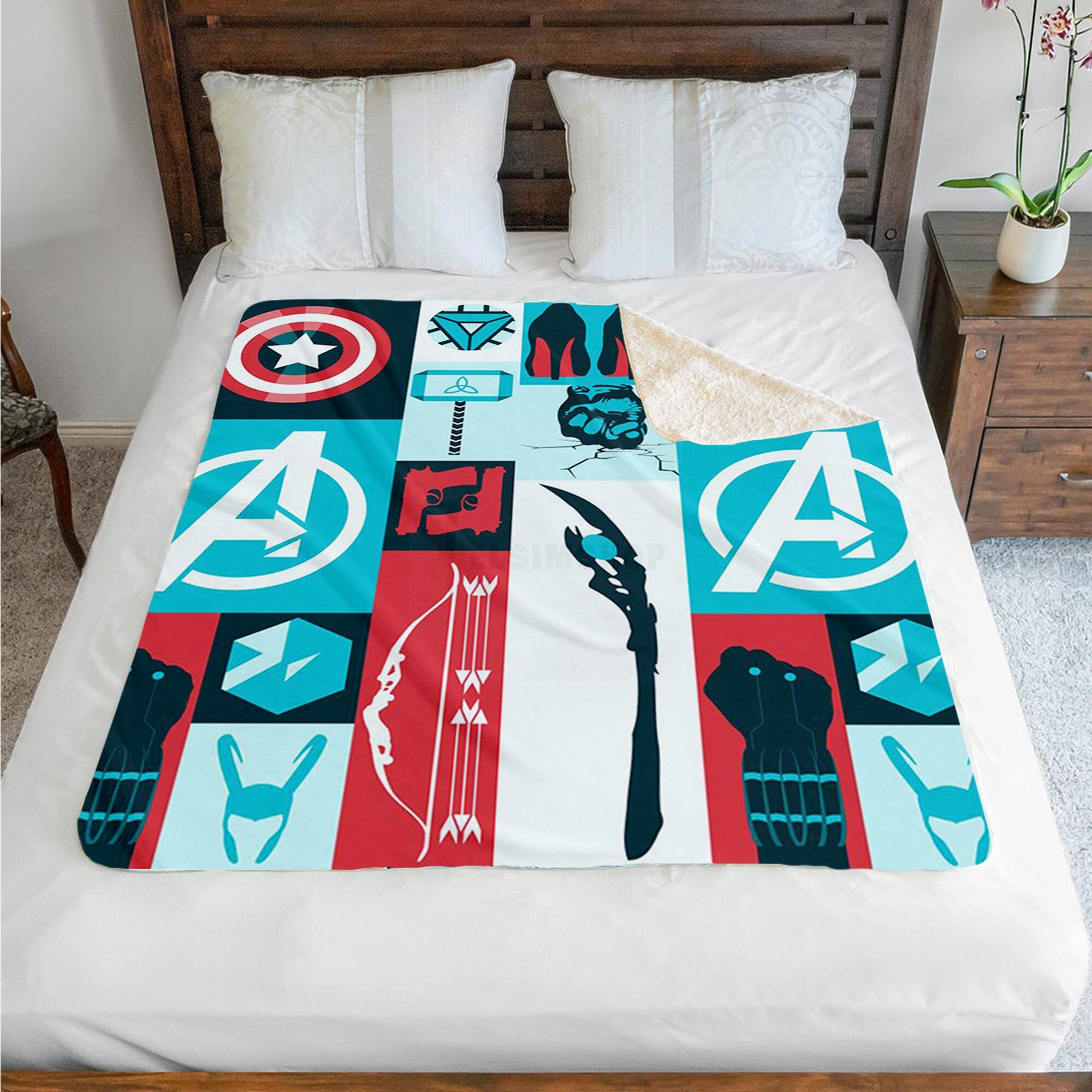 Avenger Marvel Blanket Loki Blanket Superhero MCU Family Etsy