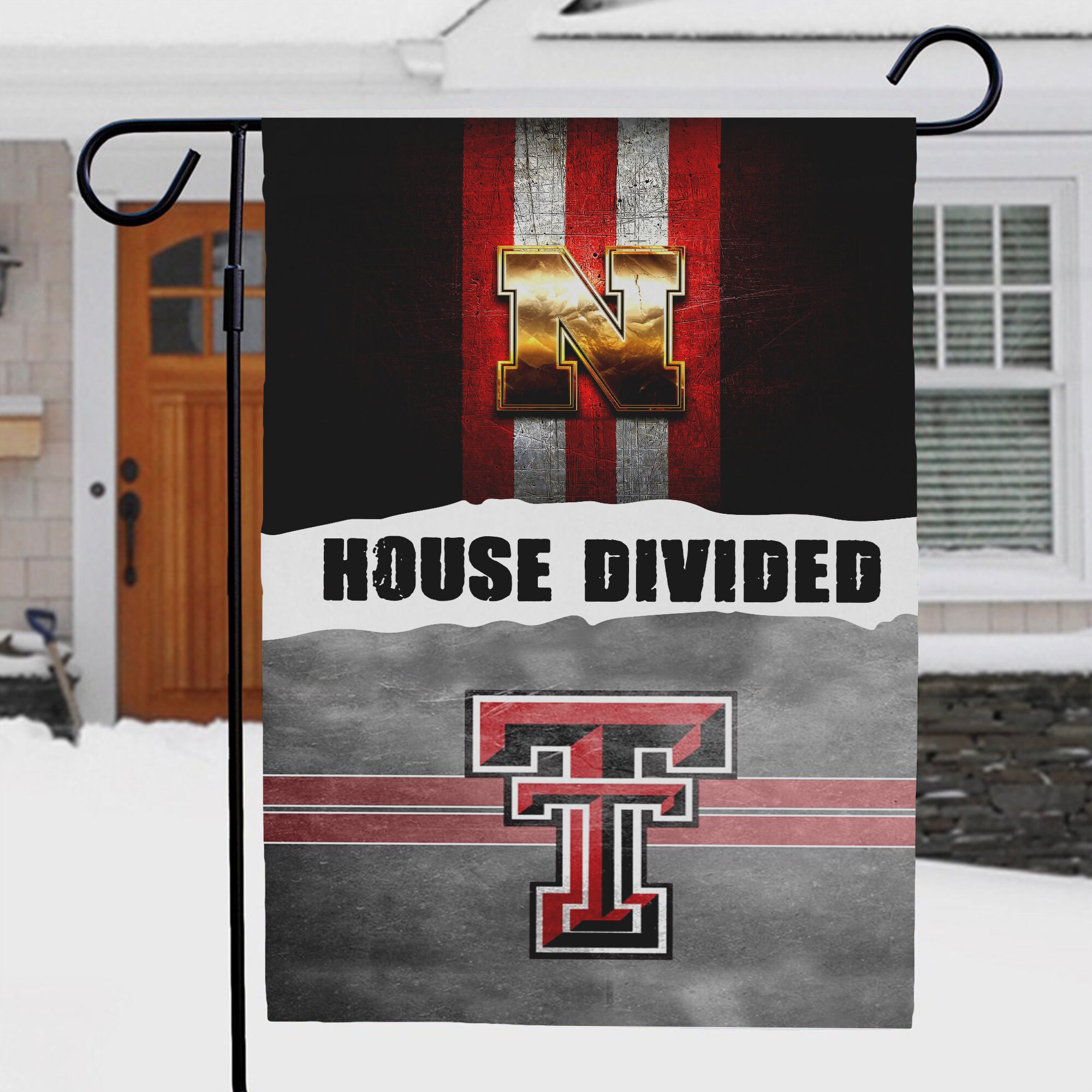 Custom House Divided Flag Team Support Flag Hockey Football Etsy