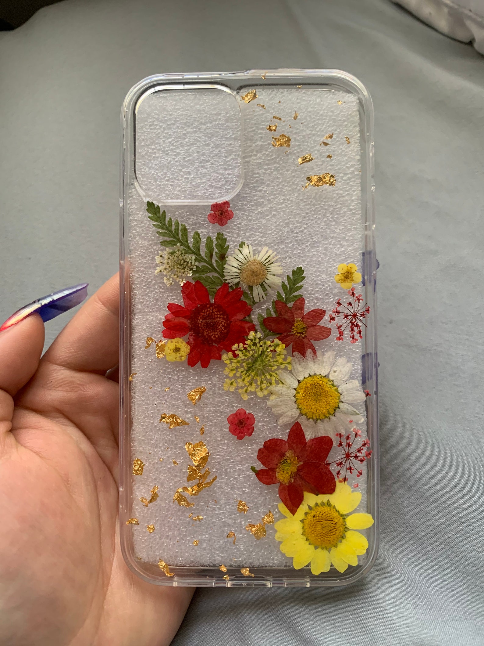 Resin Flower Iphone Case/ Resin Phone Case / Handmade Real Etsy