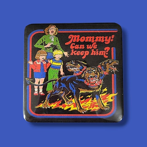 Retro Funny Horror Magnet/Button