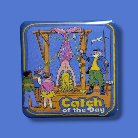 Retro Funny Horror Magnet/Button