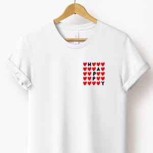 Happy iron-on transfer | Iron-on motif iron-on application iron-on transfer Valentine&#39;s Day T-shirt statement shirt DIY Love iron-on transfer homemade