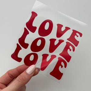 Love iron-on image | Iron-on motif iron-on application iron-on image Valentine&#39;s Day T-shirt statement shirt DIY Love iron-on image homemade