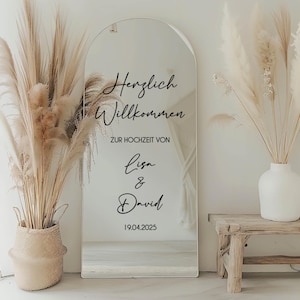 Personalized Wedding Welcome Sign Vinyl Sticker DIY Mirror Decoration Wedding Invitation Card Reception Board Table Decoration Name