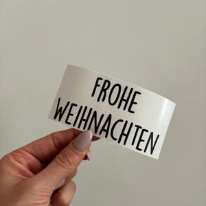 Aufkleber mit Frohe Weihnachten | Stickerbogen Vinylaufkleber Vinylsticker | Weihnachten Aufkleber | DIY | Sticker | Fensterdeko