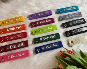 Keychain with desired text Pendant with text Lanyard with name Keychain gift idea personalized desired name