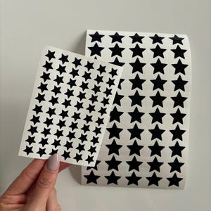 Pegatinas con estrellas | Vinilo adhesivo en láminas | Pegatinas de estrellas | Hazlo tú mismo | Pegatinas | Estrellas variadas | Decoración de ventanas